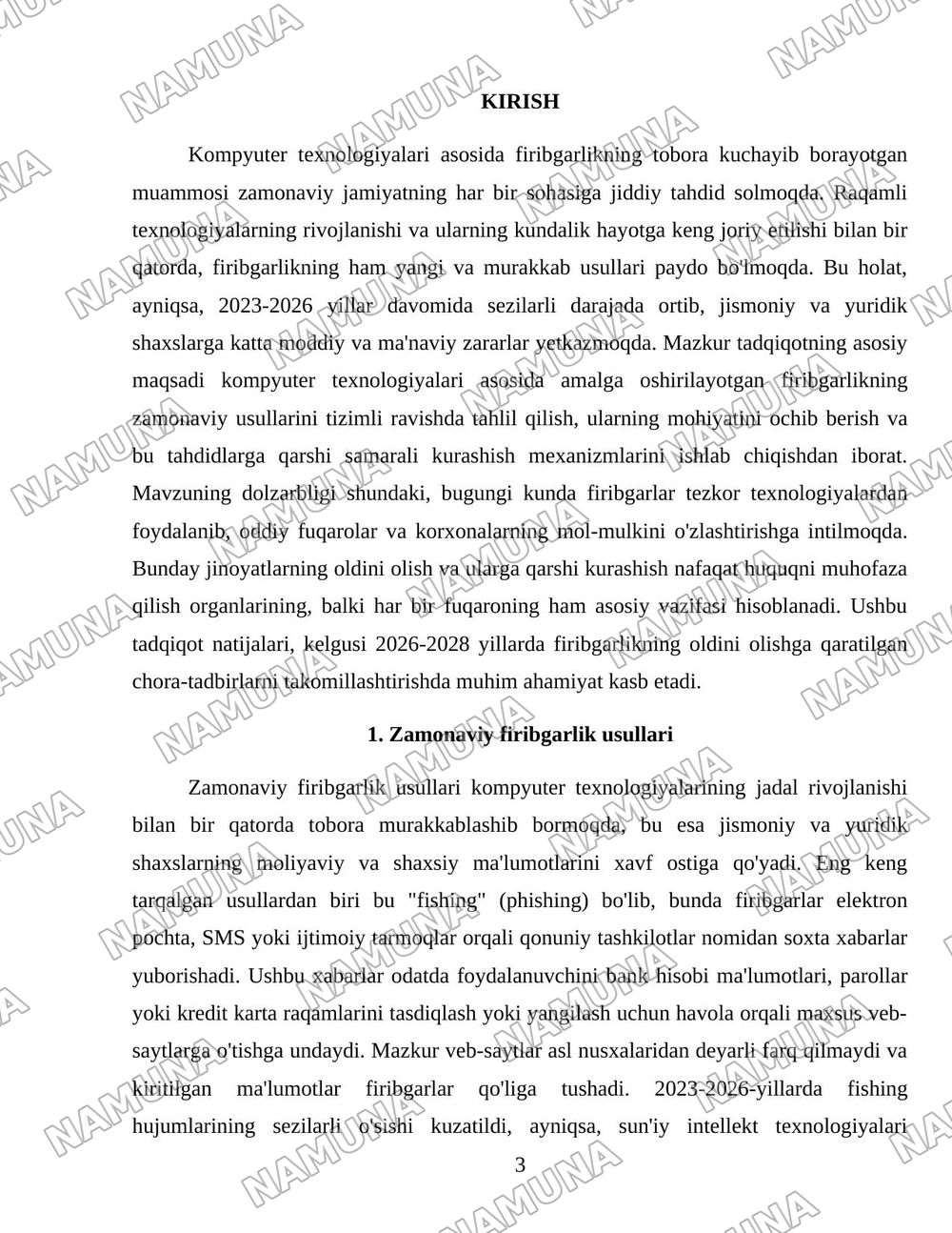Kompyuter texnoligiyalari asosida firibgarlik usullari — 3-varaq