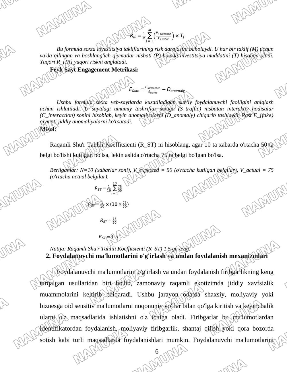 Kompyuter texnoligiyalari asosida firibgarlik usullari — 6-varaq
