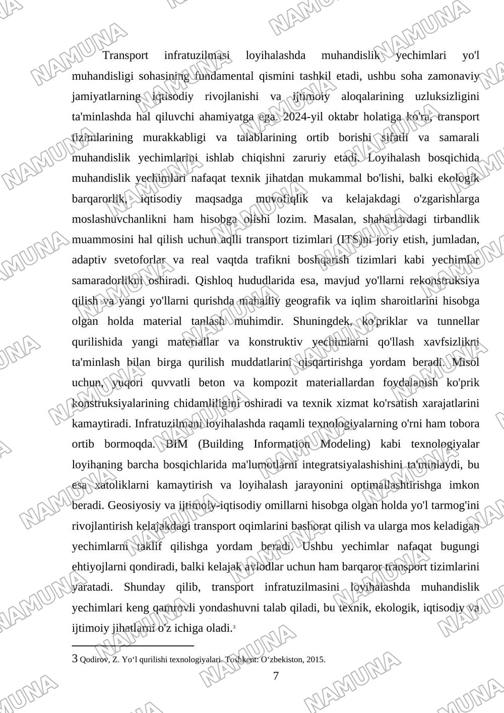 Yo‘l muhandisligi kasblari va ish beruvchilar xaritasi – individual infografika. — 7-varaq