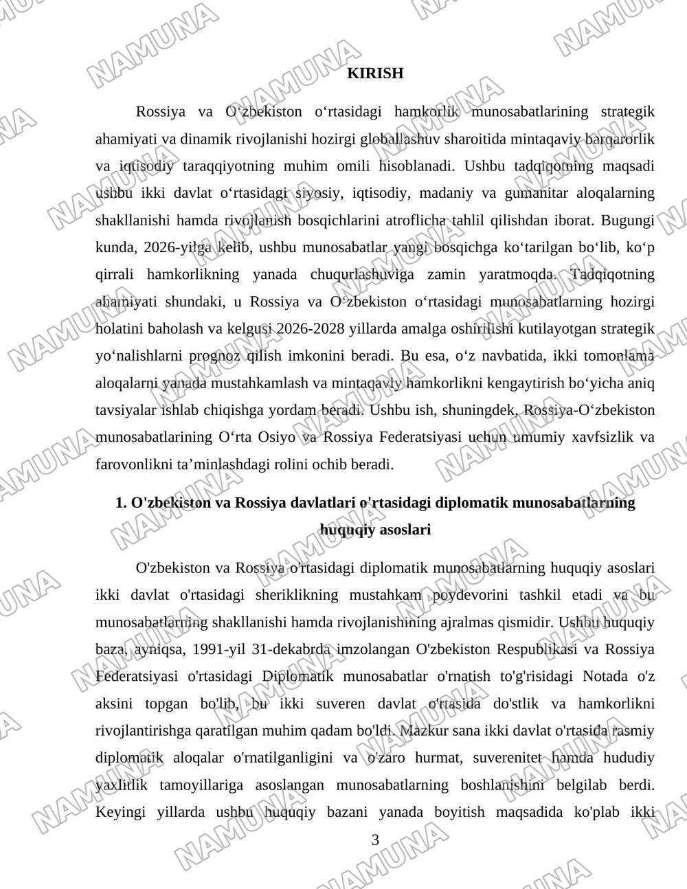 Россия ва Ўзбекистон ҳамкорликмуносабатларининг шаклланиши ва ривожланиши — 3-varaq