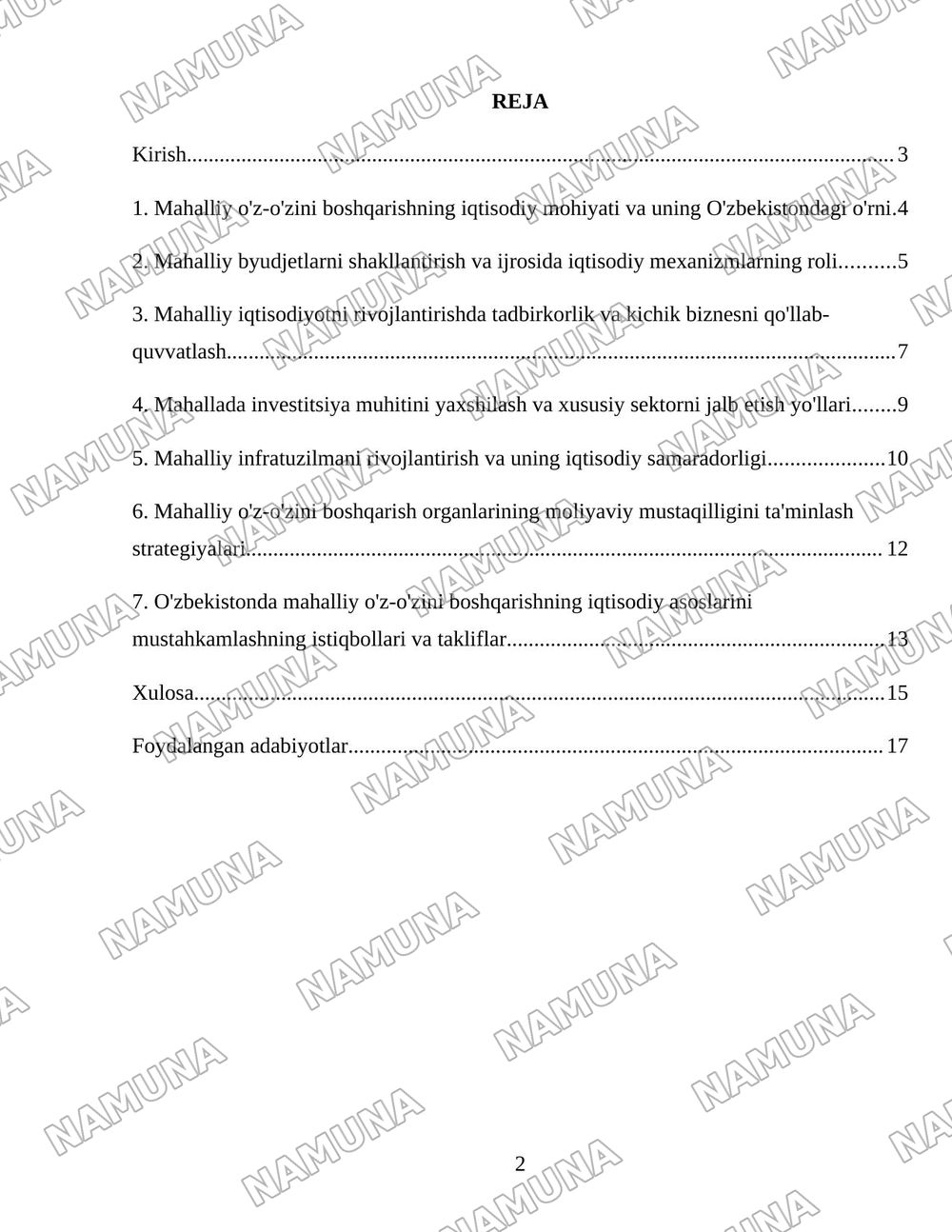O’zbekistonda mahalliy o’z-o’zini boshqarishning iqtisodiy asosini mustahkamlash — 2-varaq