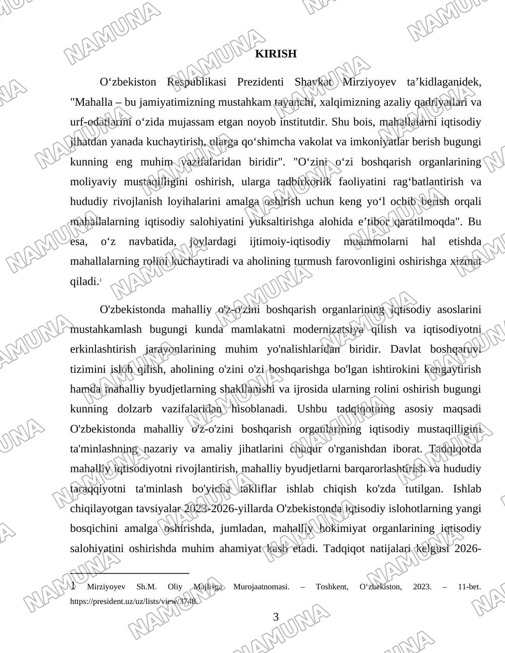 O’zbekistonda mahalliy o’z-o’zini boshqarishning iqtisodiy asosini mustahkamlash — 3-varaq