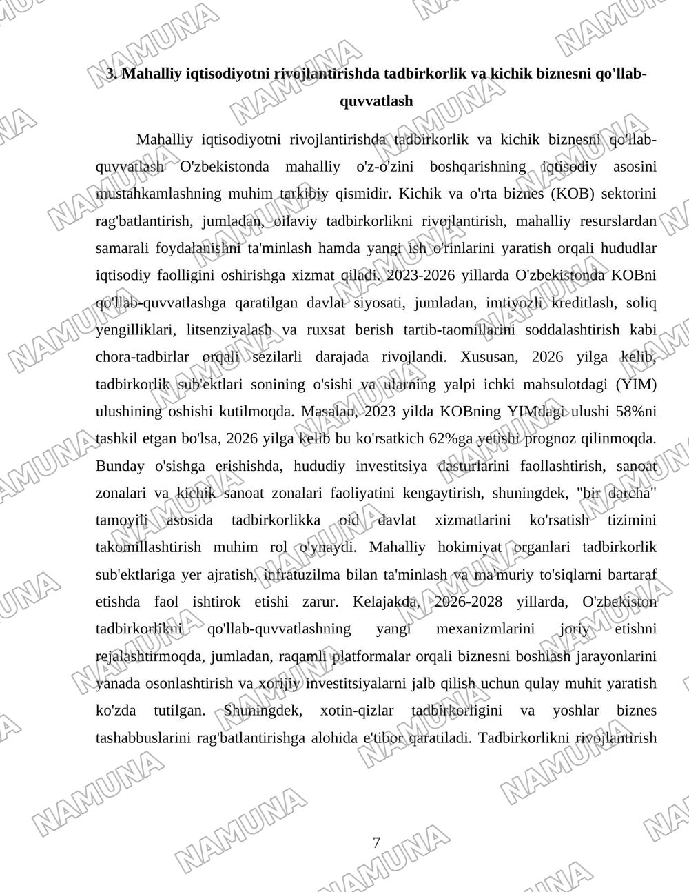 O’zbekistonda mahalliy o’z-o’zini boshqarishning iqtisodiy asosini mustahkamlash — 7-varaq