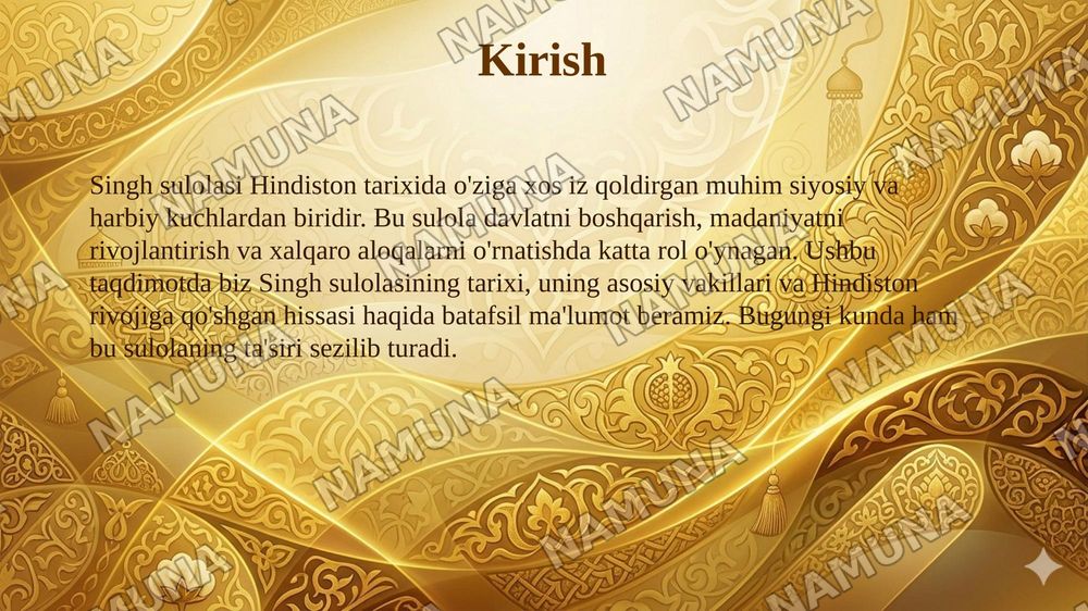 Singh sulolasi — 3-slayd