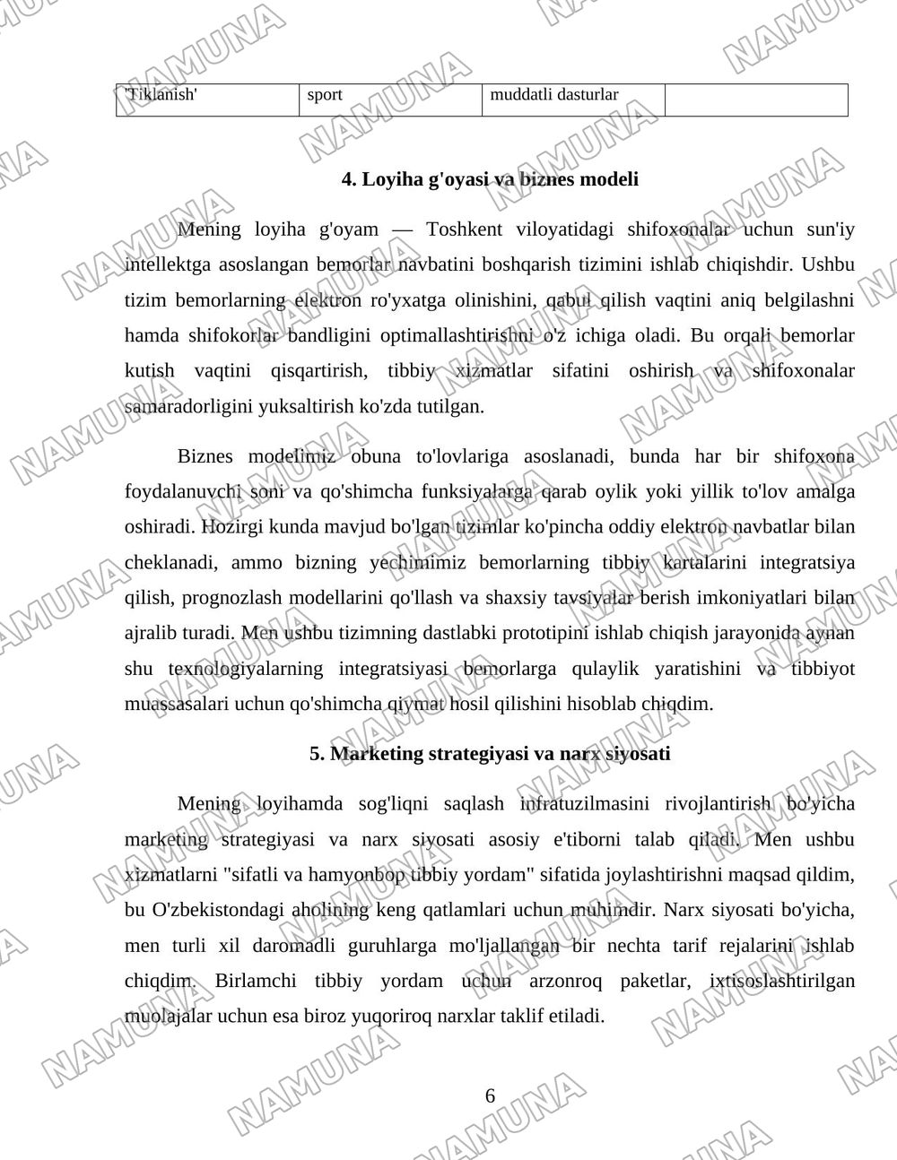 Sog'liqni saqlash infratuzilmasi. — 6-varaq