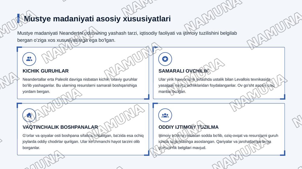 Mustye davri arxeologik yodgorliklari — 6-slayd