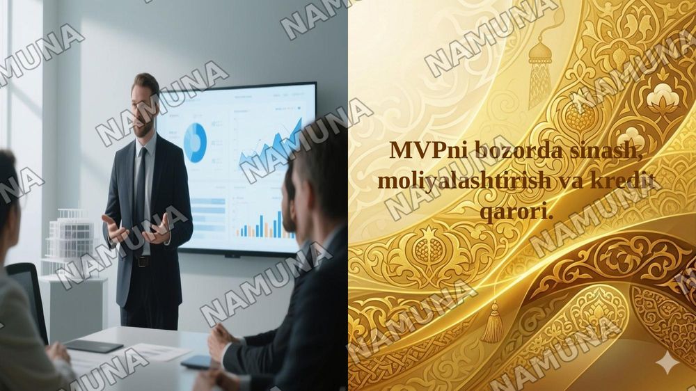 MVPni bozorda sinash, moliyalashtirish va kredit qarori. — 1-slayd