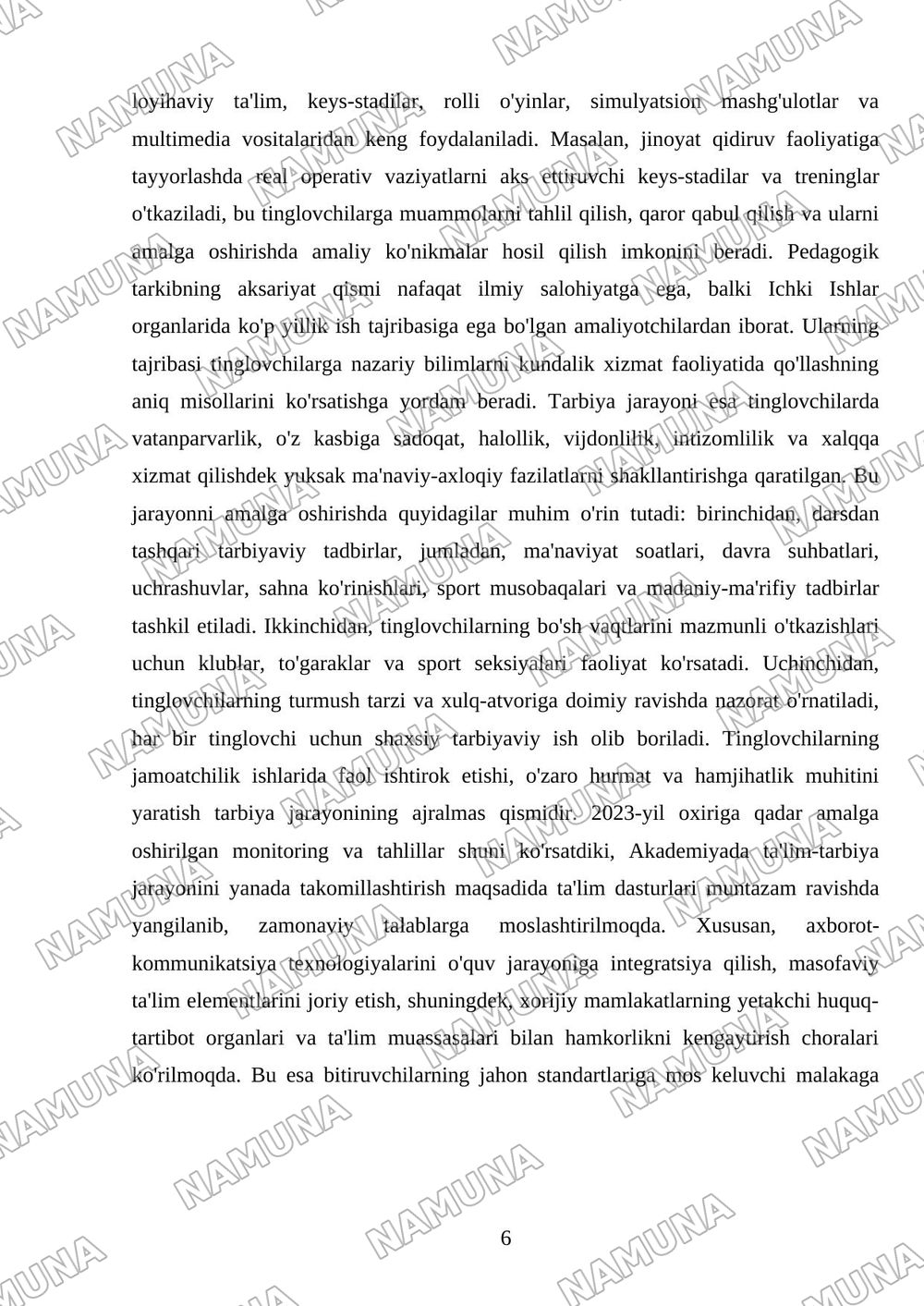 O’zbekiston Respublikasi Ichki Ishlar akademyasi — 6-varaq