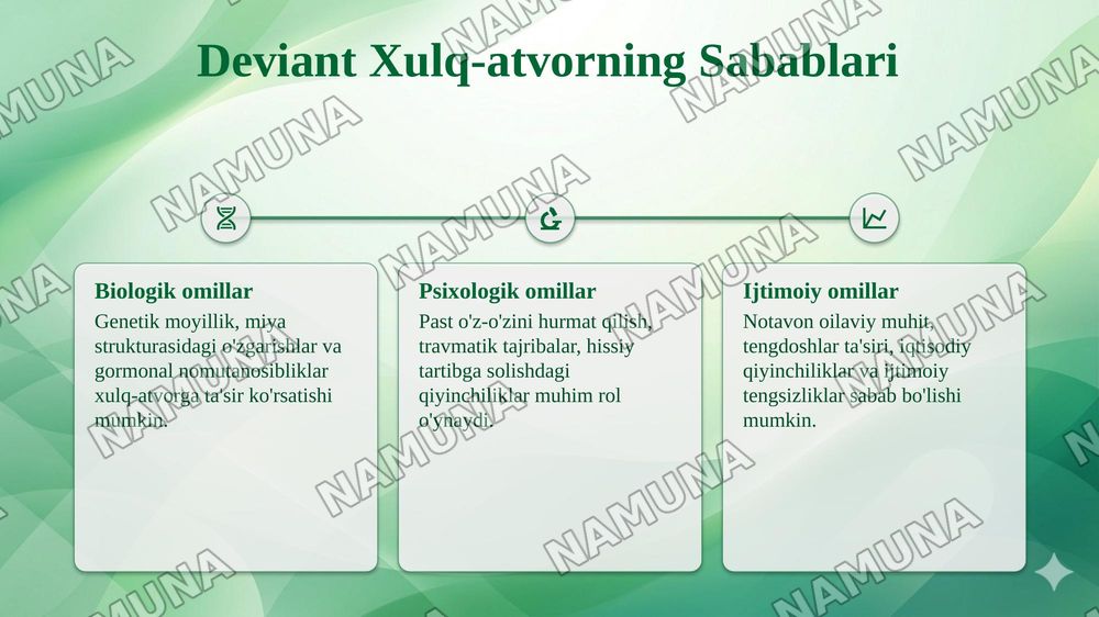 Deviant xulq-atvorga psixologik xizmat ko'rsatish. — 5-slayd