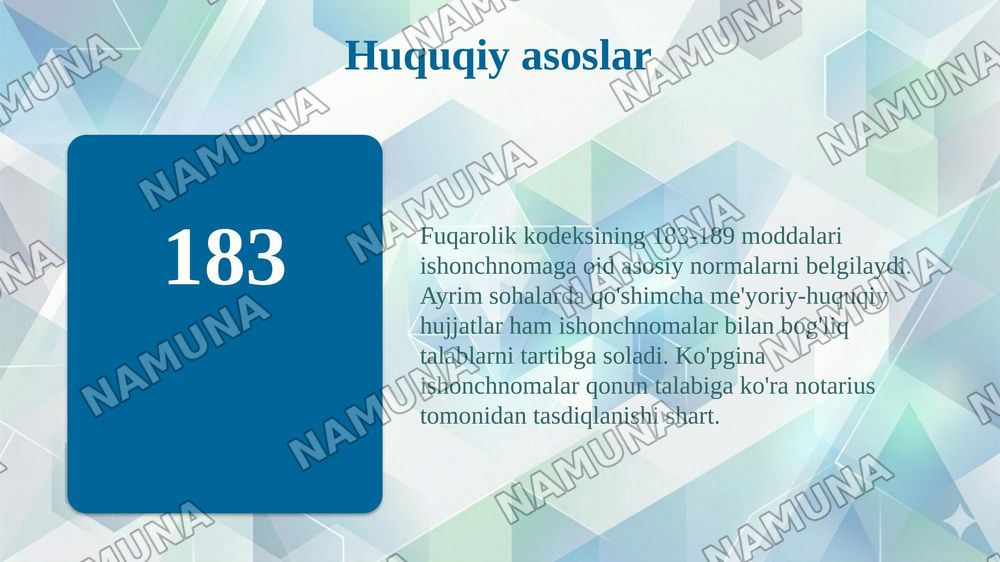 Ishonchnoma tushunchasi va shakllari — 5-slayd