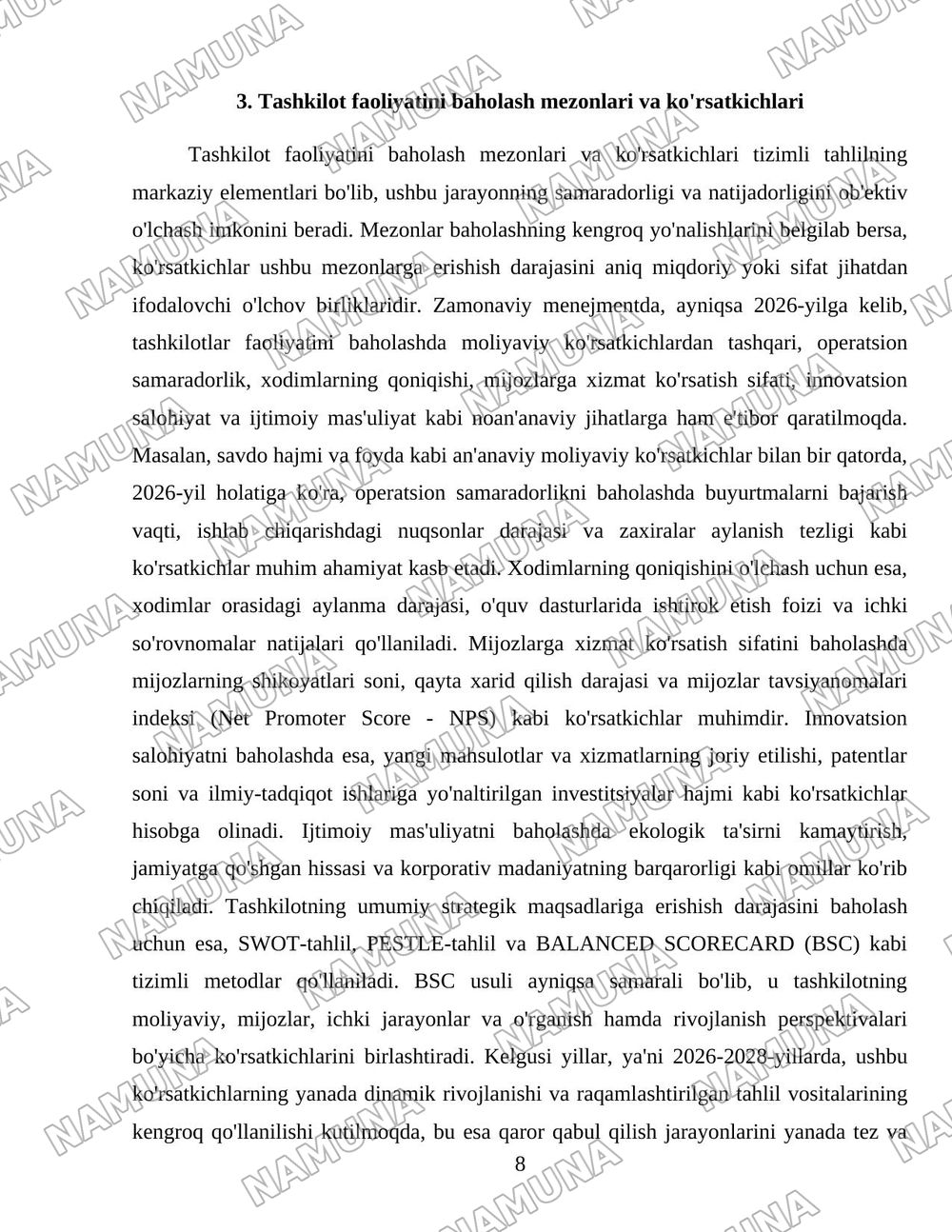 Tashkilotlar va ular faoliyatining taxlili — 8-varaq