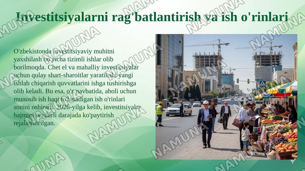 Aholi daromadlari va turmush farovonligini oshirish siyosati — 5-slayd