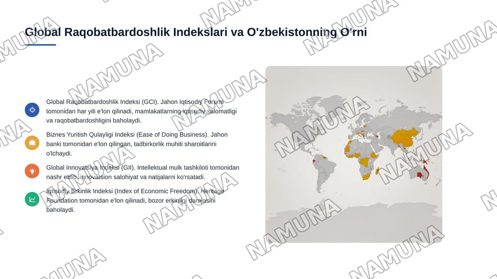 Milliy iqtisodiyotning raqobatbardoshligini oshirishda davlat siyosati — 4-slayd