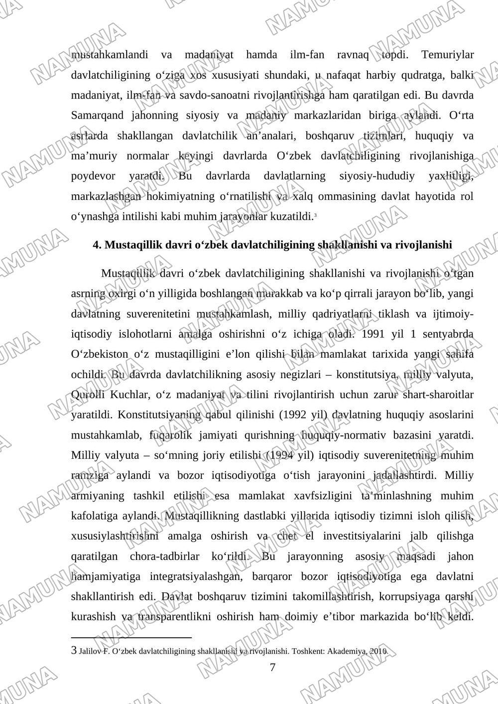 Davlatchilik tushunchasi.Oʻzbek davlatchiligining shakllanish bosqichlari. — 7-varaq