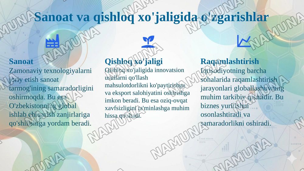 Jahonda globallashuv jarayonlarining O'zbekistonga ta'siri — 7-slayd