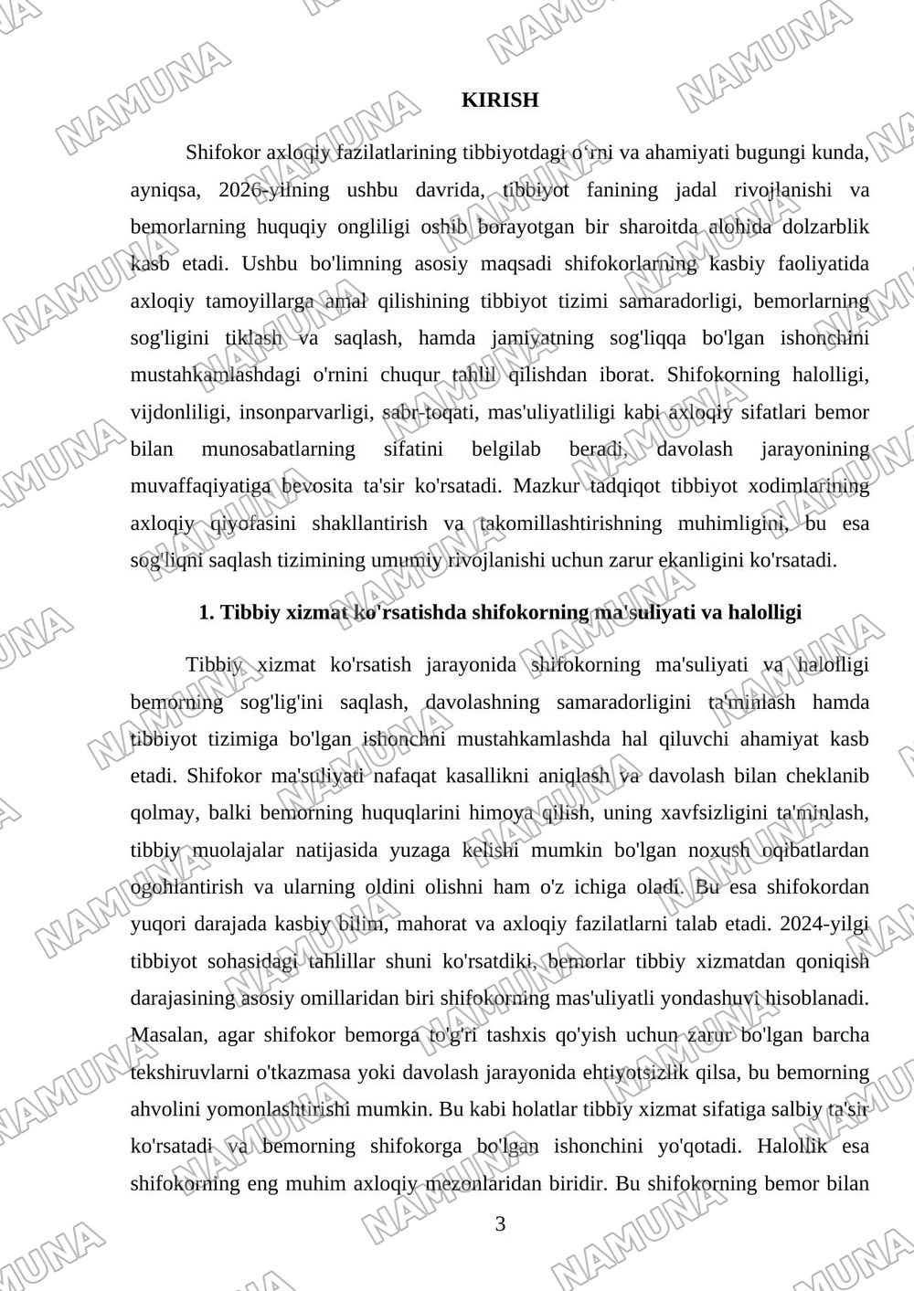 Shifokor hodimlarining axloqiy fazilatlari — 3-varaq