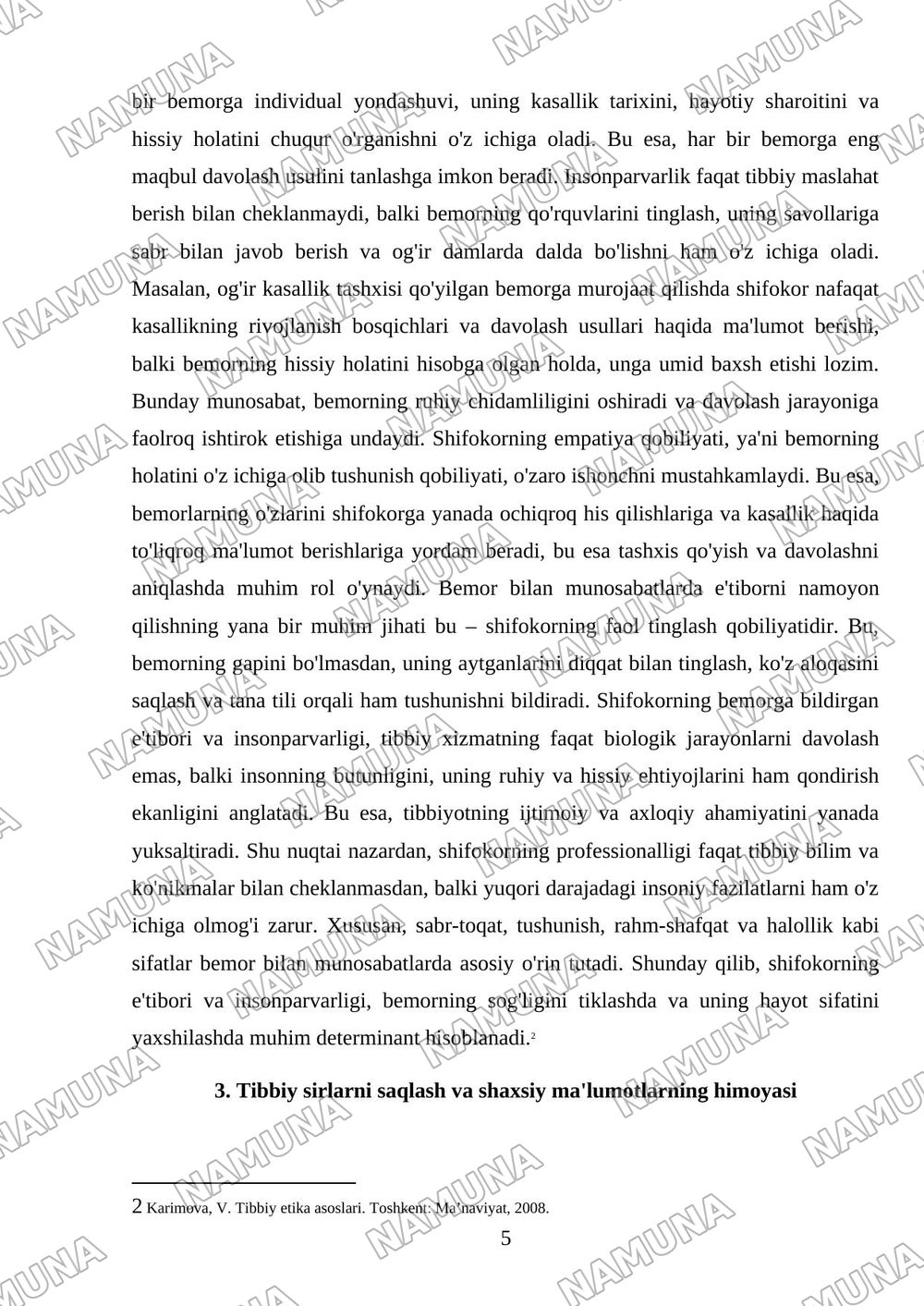 Shifokor hodimlarining axloqiy fazilatlari — 5-varaq