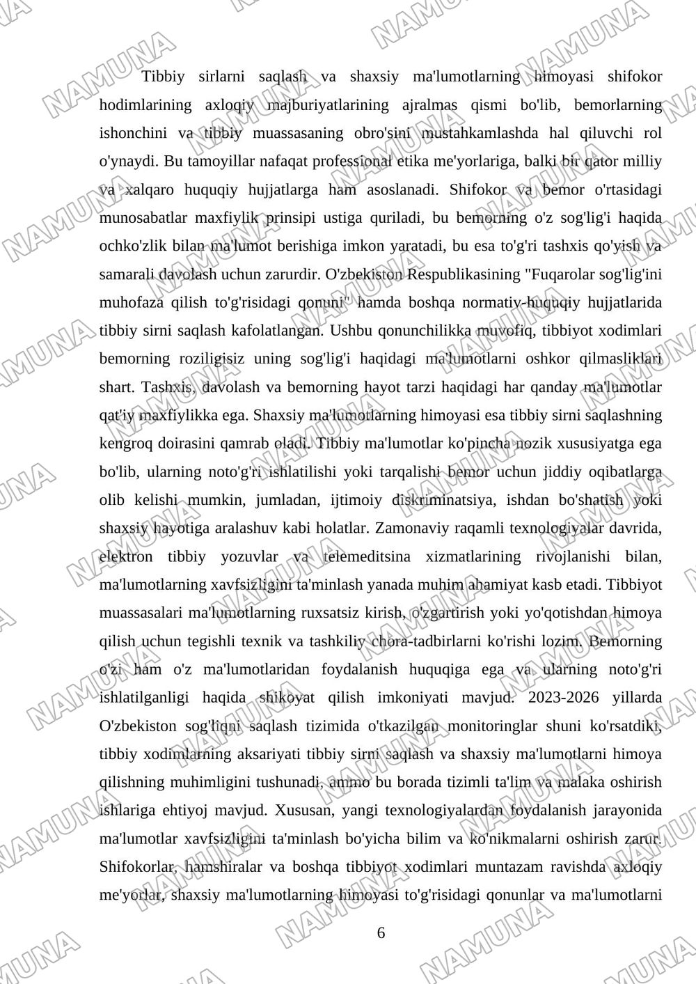 Shifokor hodimlarining axloqiy fazilatlari — 6-varaq