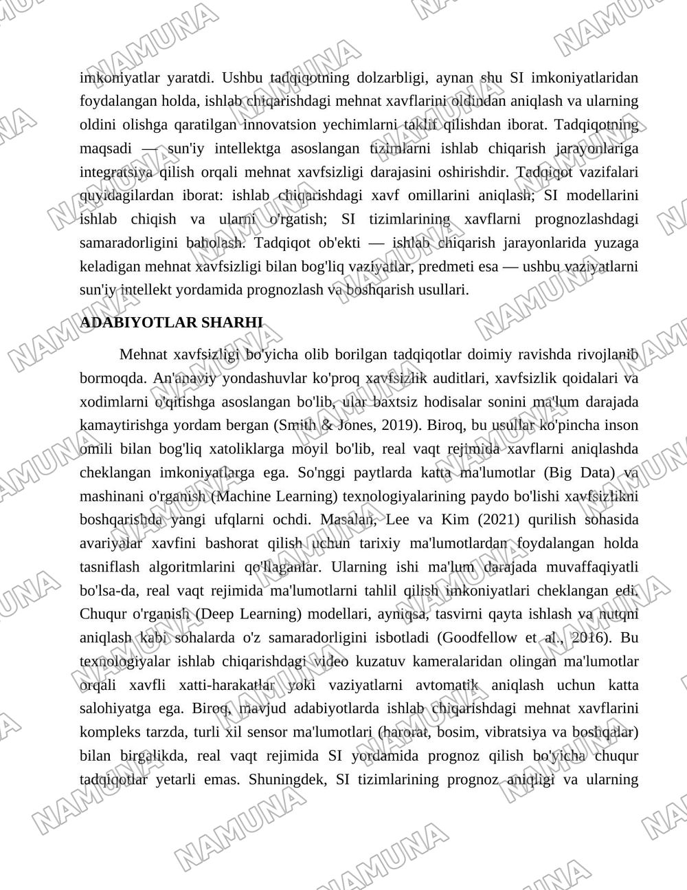 Sun’iy intellekt yordamida ishlab chiqarishdagi mehnat xavflarini oldindan aniqlash — 2-varaq