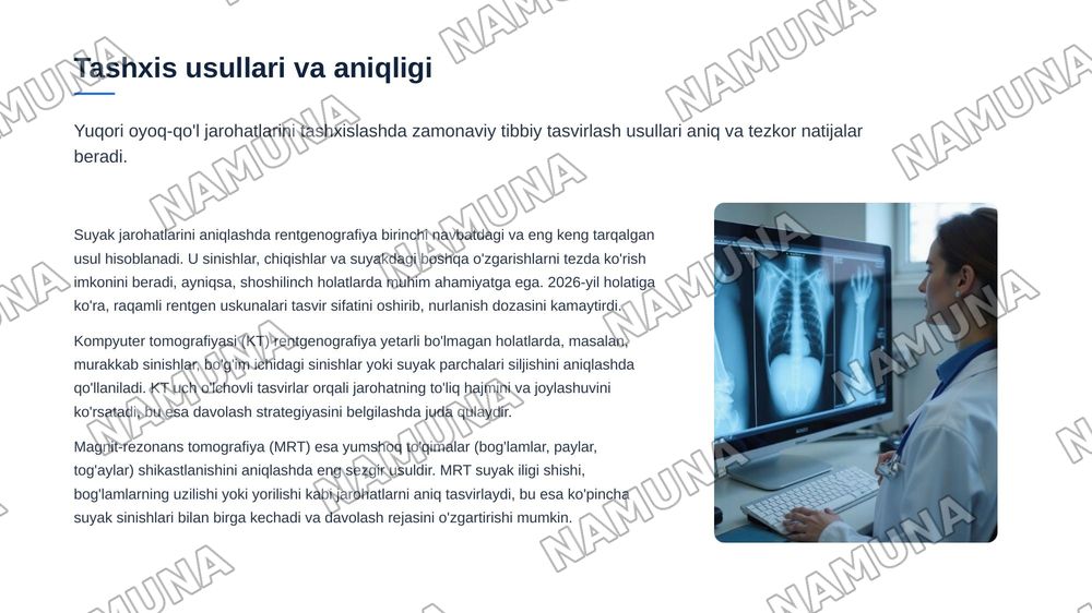 Yelka suyagi . Tirsak boʻgʻimi sohasida . Bilak suyaklari .Kaft  va barmoq falangalarini jarahotlari . Tasnifi klinikasi .Tashxisot . Davolash. — 7-slayd