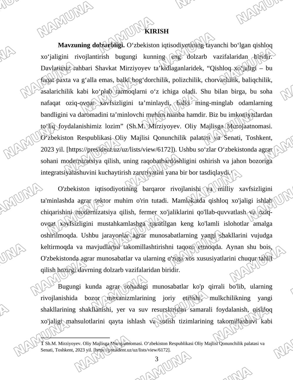 O'zbekistonda agrar munosabatlar va ularning o'ziga xos xususiyatlari — 3-varaq