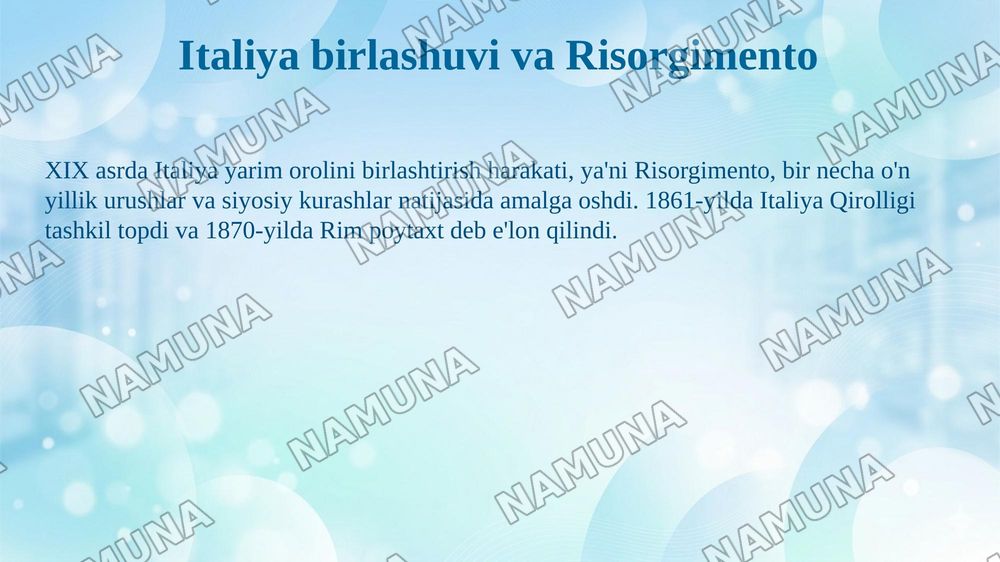 Italiya davlati haqida qiziqarli va tarixiy malumotlar — 6-slayd