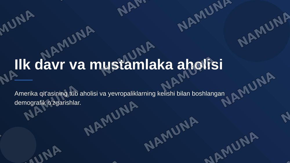 Aqsh demagrafiasi tarixi va statistika davriy malumotlari — 4-slayd