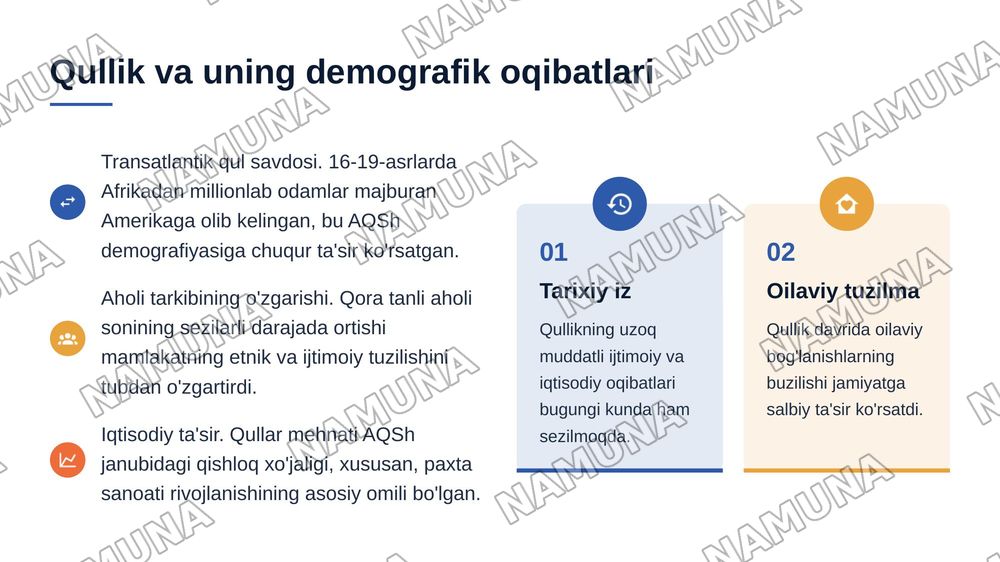 Aqsh demagrafiasi tarixi va statistika davriy malumotlari — 7-slayd