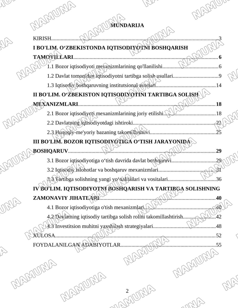 Oʻzbekistonda iqtisodiyotni boshqarish va tartibga solish tizimining shakllanishi — 2-varaq