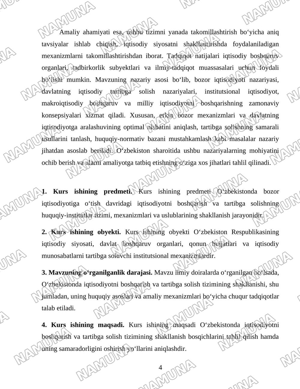 Oʻzbekistonda iqtisodiyotni boshqarish va tartibga solish tizimining shakllanishi — 4-varaq