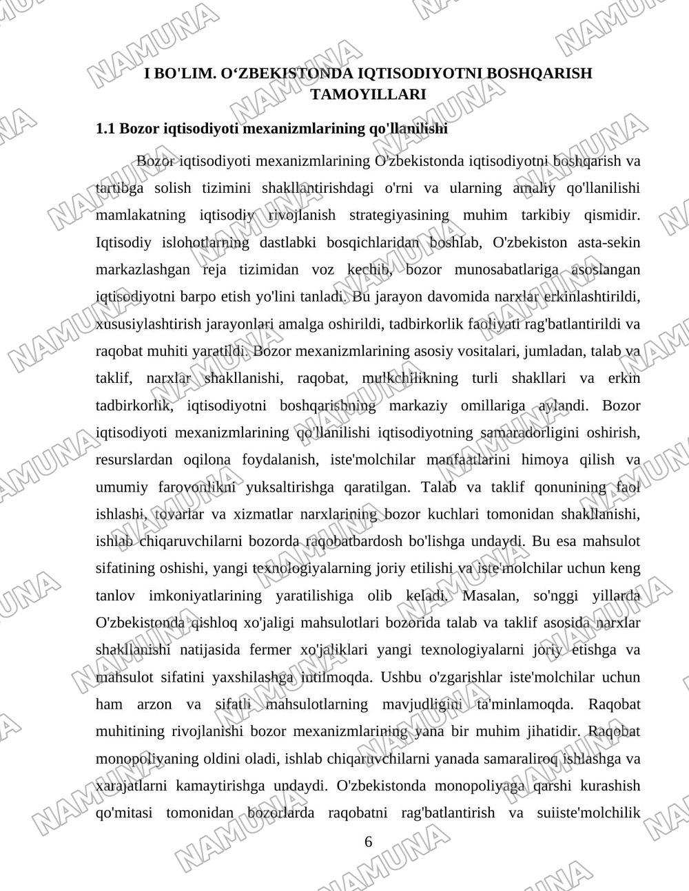 Oʻzbekistonda iqtisodiyotni boshqarish va tartibga solish tizimining shakllanishi — 6-varaq