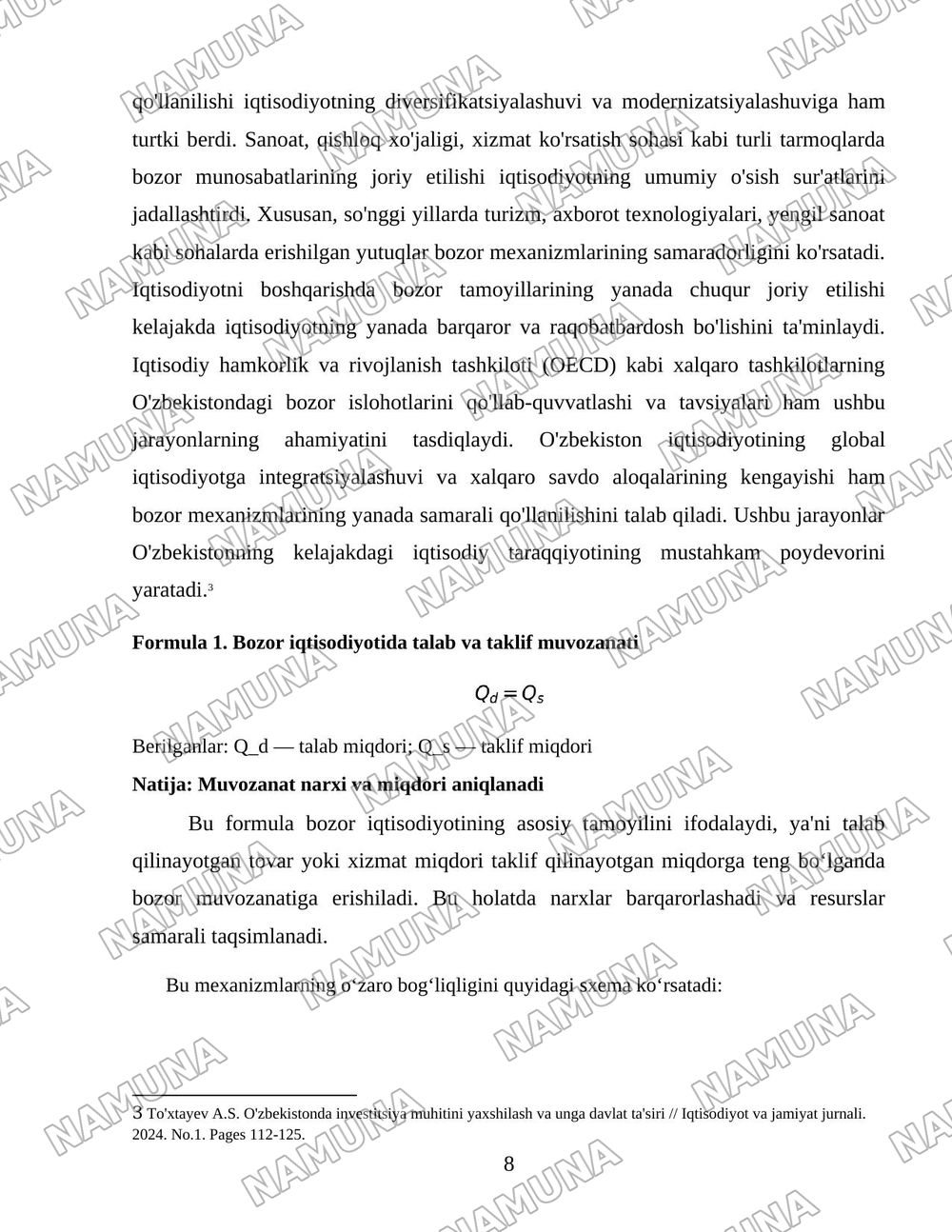 Oʻzbekistonda iqtisodiyotni boshqarish va tartibga solish tizimining shakllanishi — 8-varaq