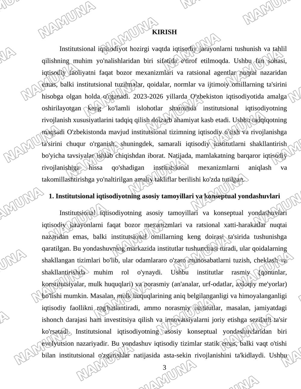 Институционал иқтисодиётнинг ривожланиш хусусиятлари — 3-varaq