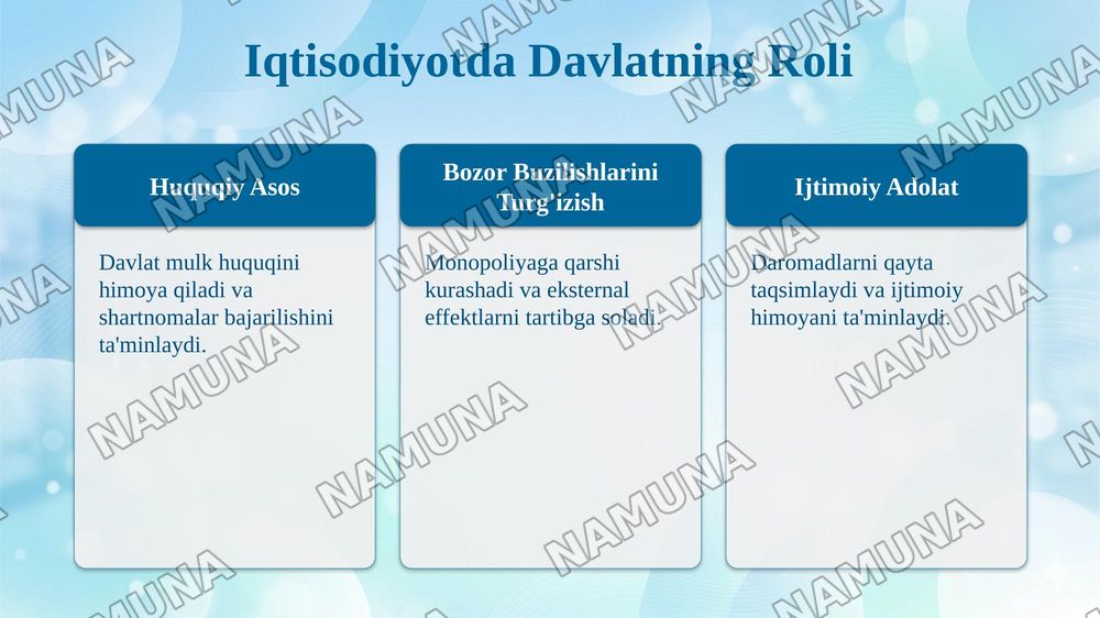 Iqtisodiyot nazariyasi — 8-slayd