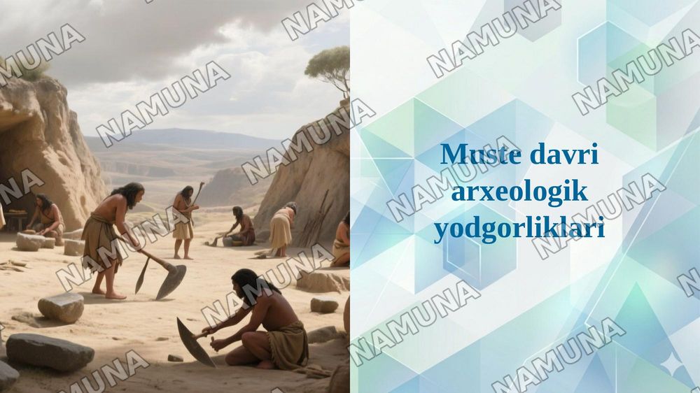 Muste davri arxeologik yodgorliklari — 1-slayd