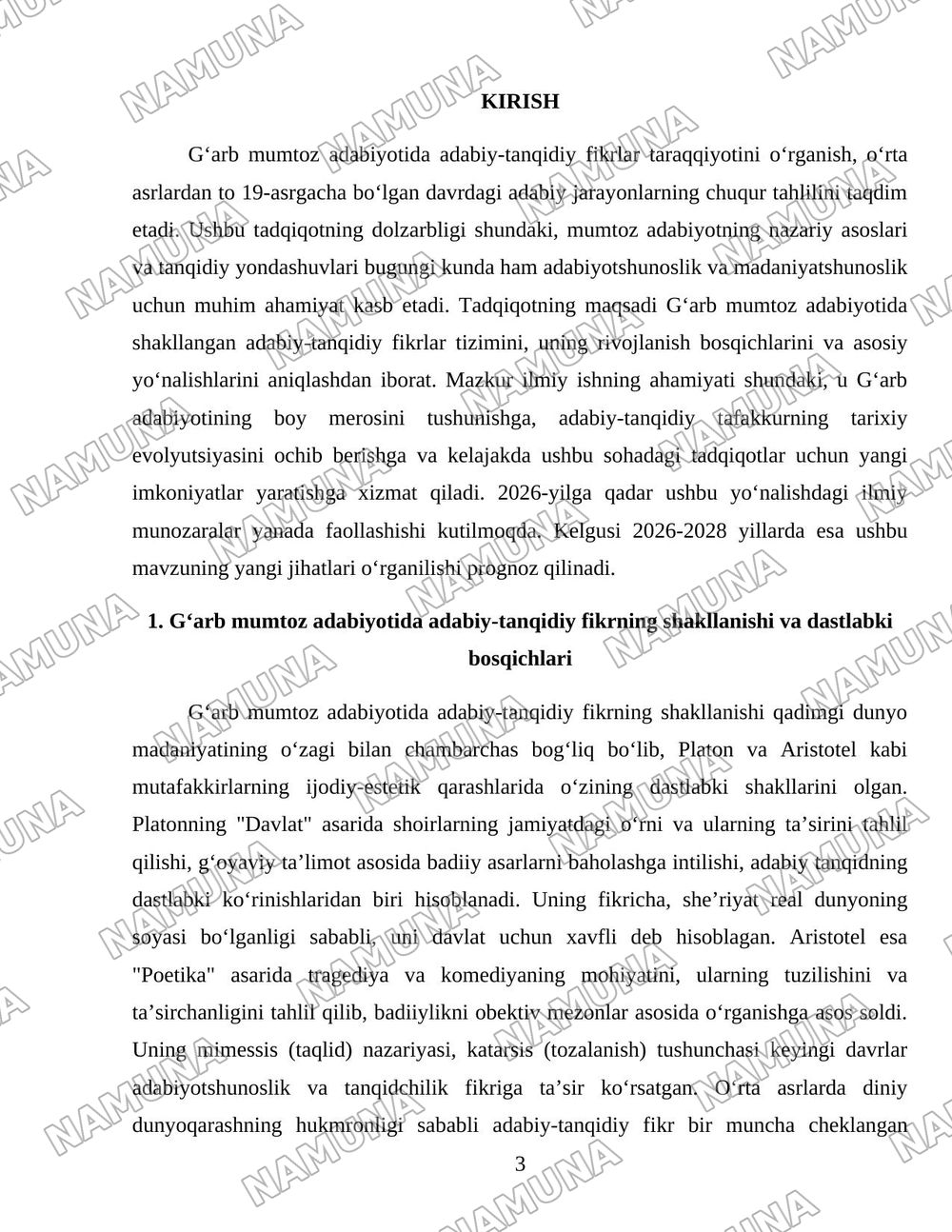 Gʻarb mumtoz adabiyotida adabiy-tanqidiy fikrlar taraqqiyoti — 3-varaq
