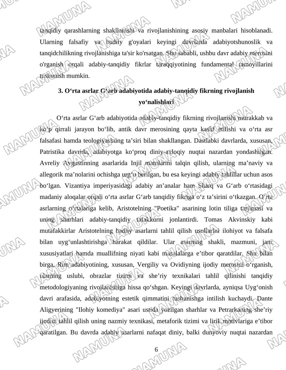 Gʻarb mumtoz adabiyotida adabiy-tanqidiy fikrlar taraqqiyoti — 6-varaq