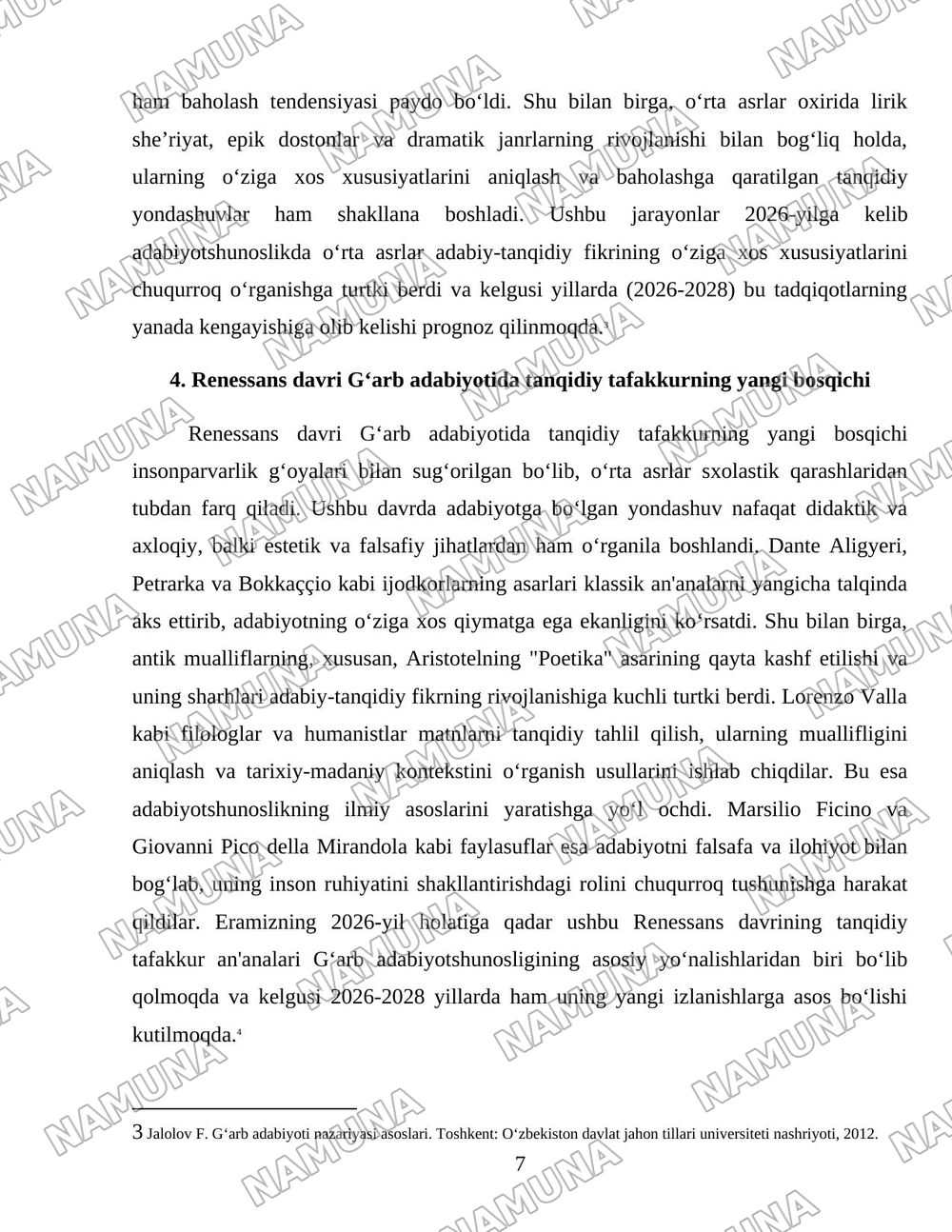 Gʻarb mumtoz adabiyotida adabiy-tanqidiy fikrlar taraqqiyoti — 7-varaq
