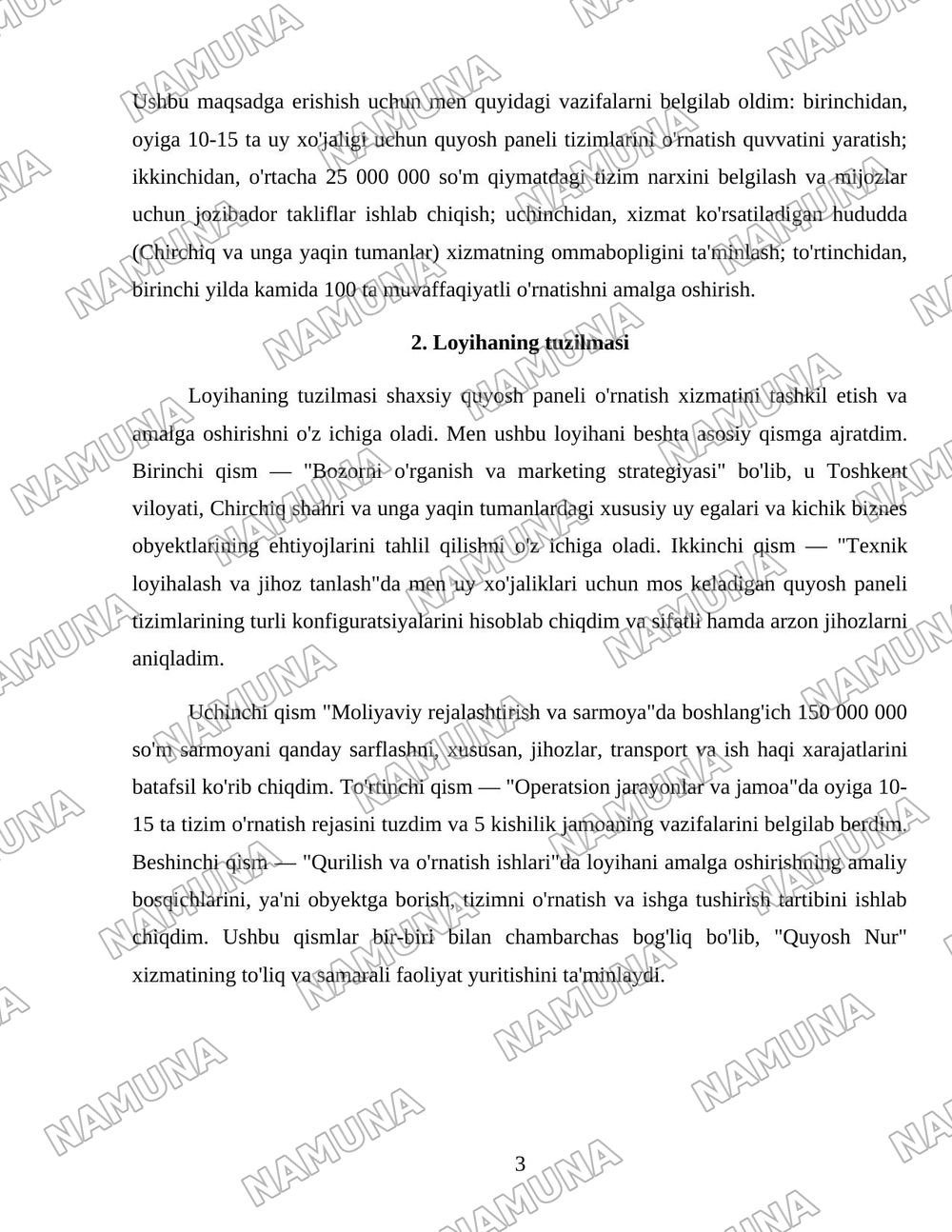 Hususiy quyosh panellari ornatib berish hizmati. — 3-varaq