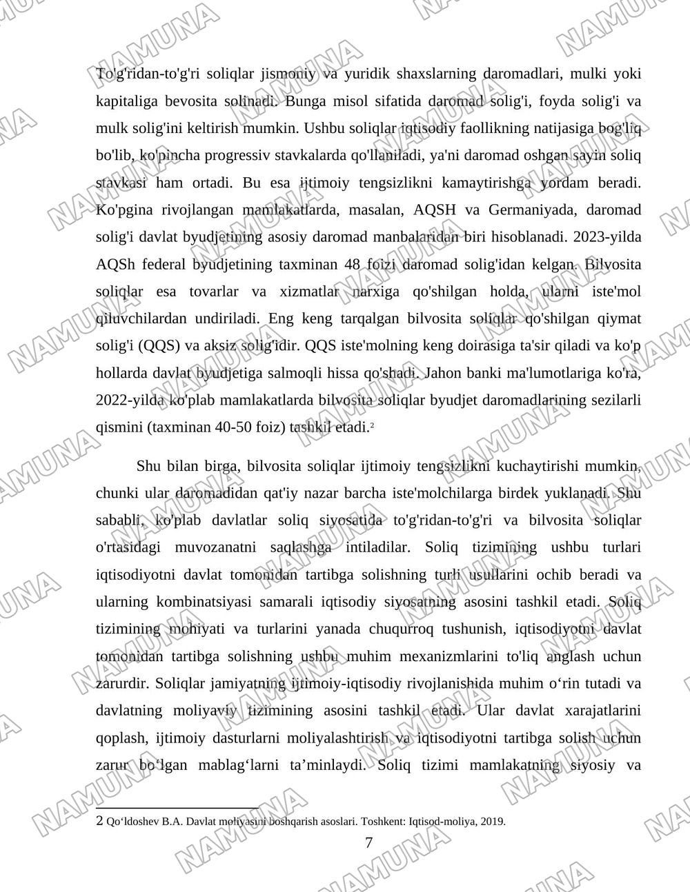 Soliq imtiyozlari orqali iqtisodiyotni davlat tomonidan tartibga solinishi — 7-varaq