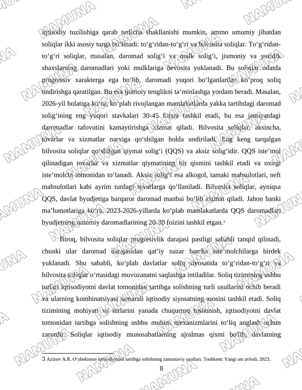 Soliq imtiyozlari orqali iqtisodiyotni davlat tomonidan tartibga solinishi — 8-varaq