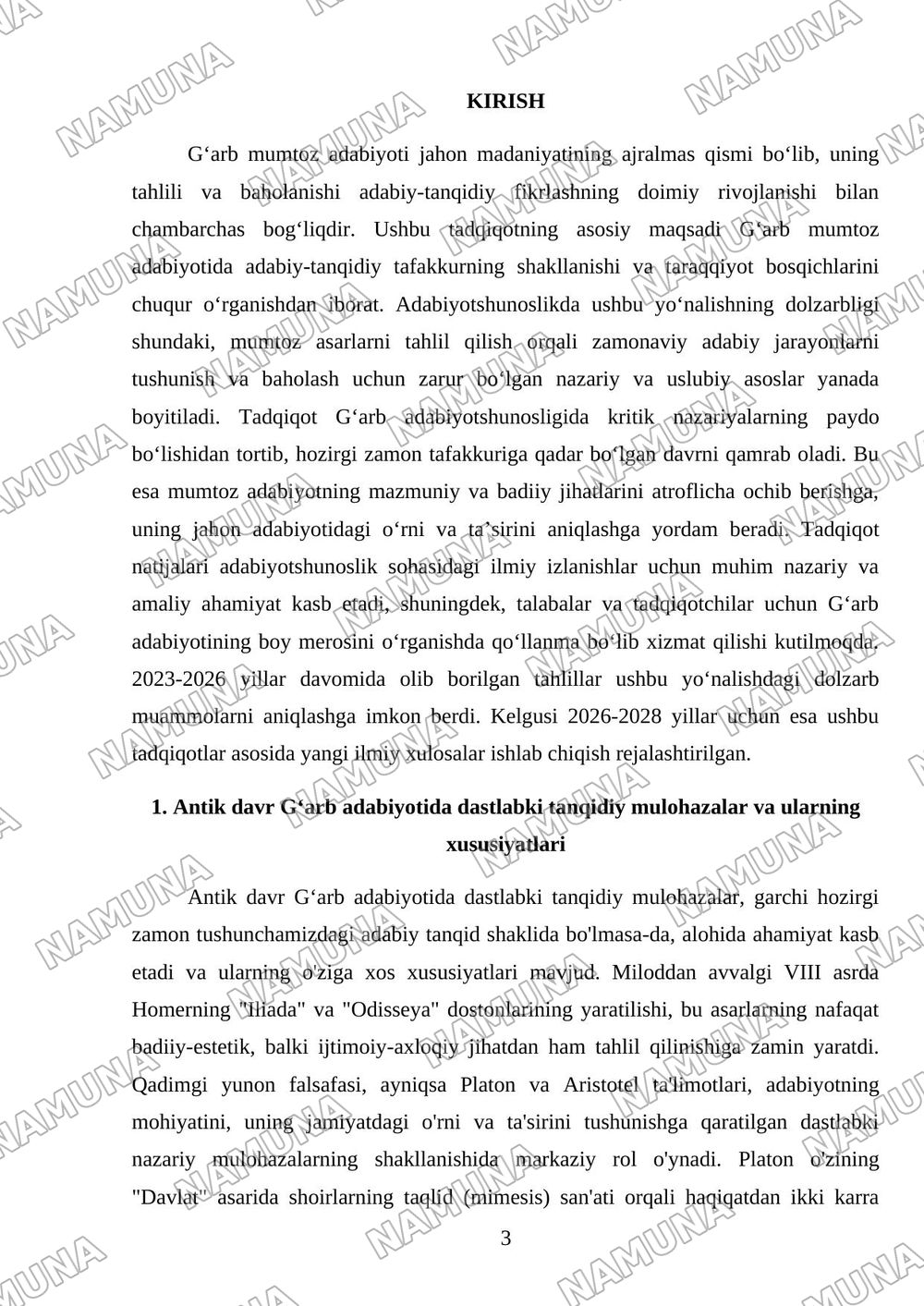 Gʻarb mumtoz adabiyotida adabiy-tanqidiy fikrlash taraqqiyoti — 3-varaq
