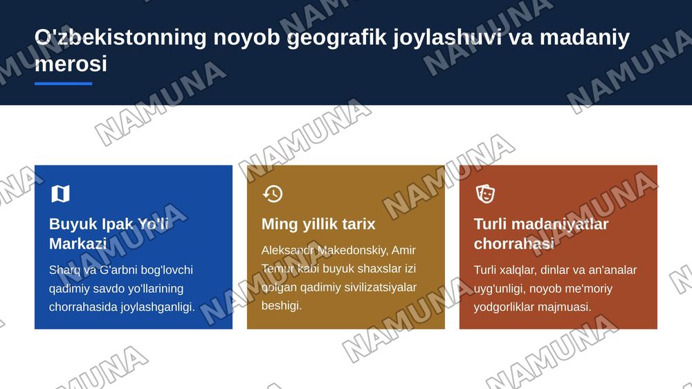 Turizm sohasini rivojlantirishda O'zbekistondagi tarixiy shaharlarning ahamiyati — 4-slayd