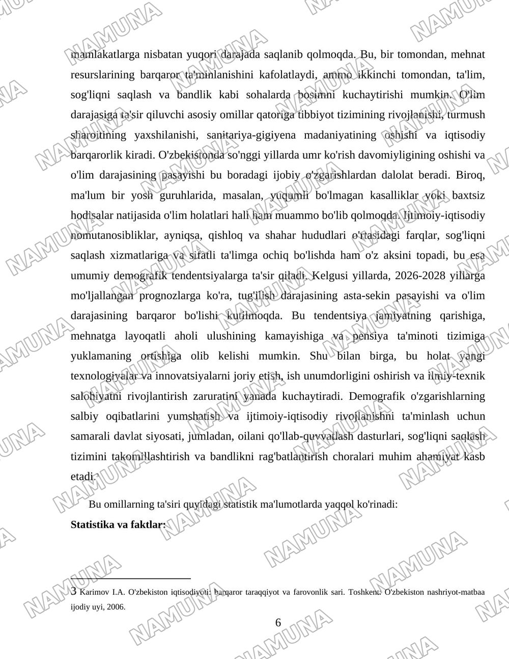 Mamlakatda yuzaga kelgan demografik vaziyat va uning xavfsizlikka ta'siri — 6-varaq