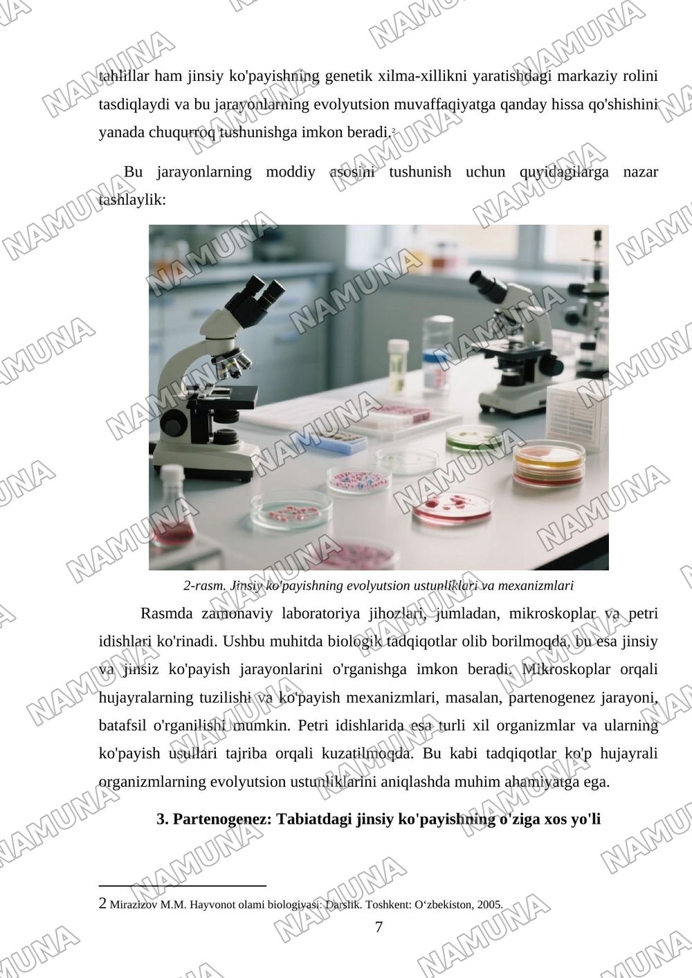 Ko’p hujayrali organizmlardagi jinssiz va jinsiy ko’payishning xillari ? Partenogenez va uning xillari — 7-varaq