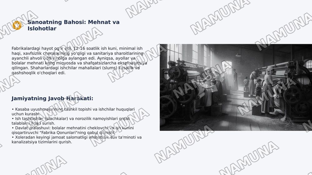 Industrial sivilizatsiyaning qaror topishi — 8-slayd