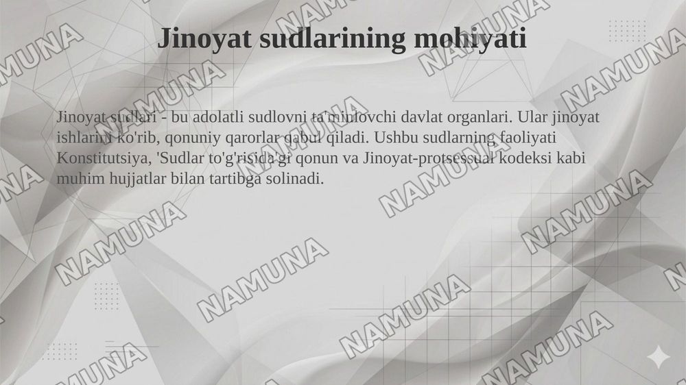 Jinoyat sudlari — 3-slayd