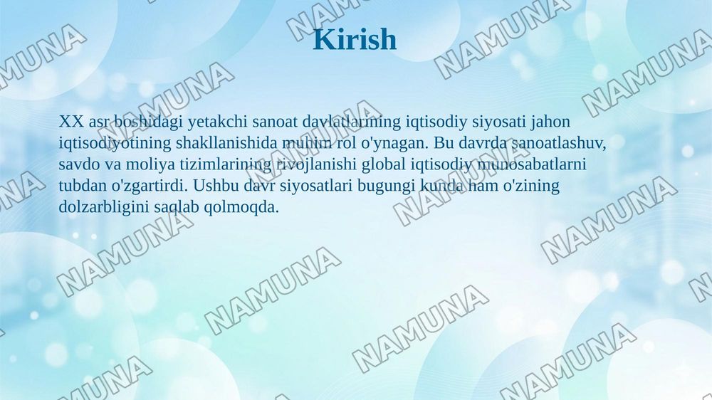 XX asr boshidagi yetakchi sanoat davlatlarining iqtisodiy siyosati — 3-slayd