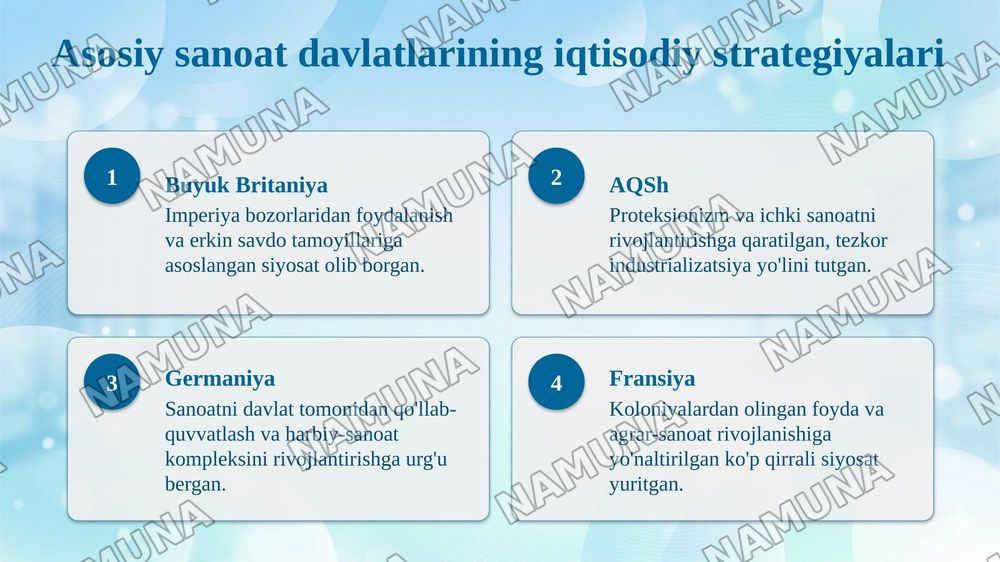 XX asr boshidagi yetakchi sanoat davlatlarining iqtisodiy siyosati — 4-slayd