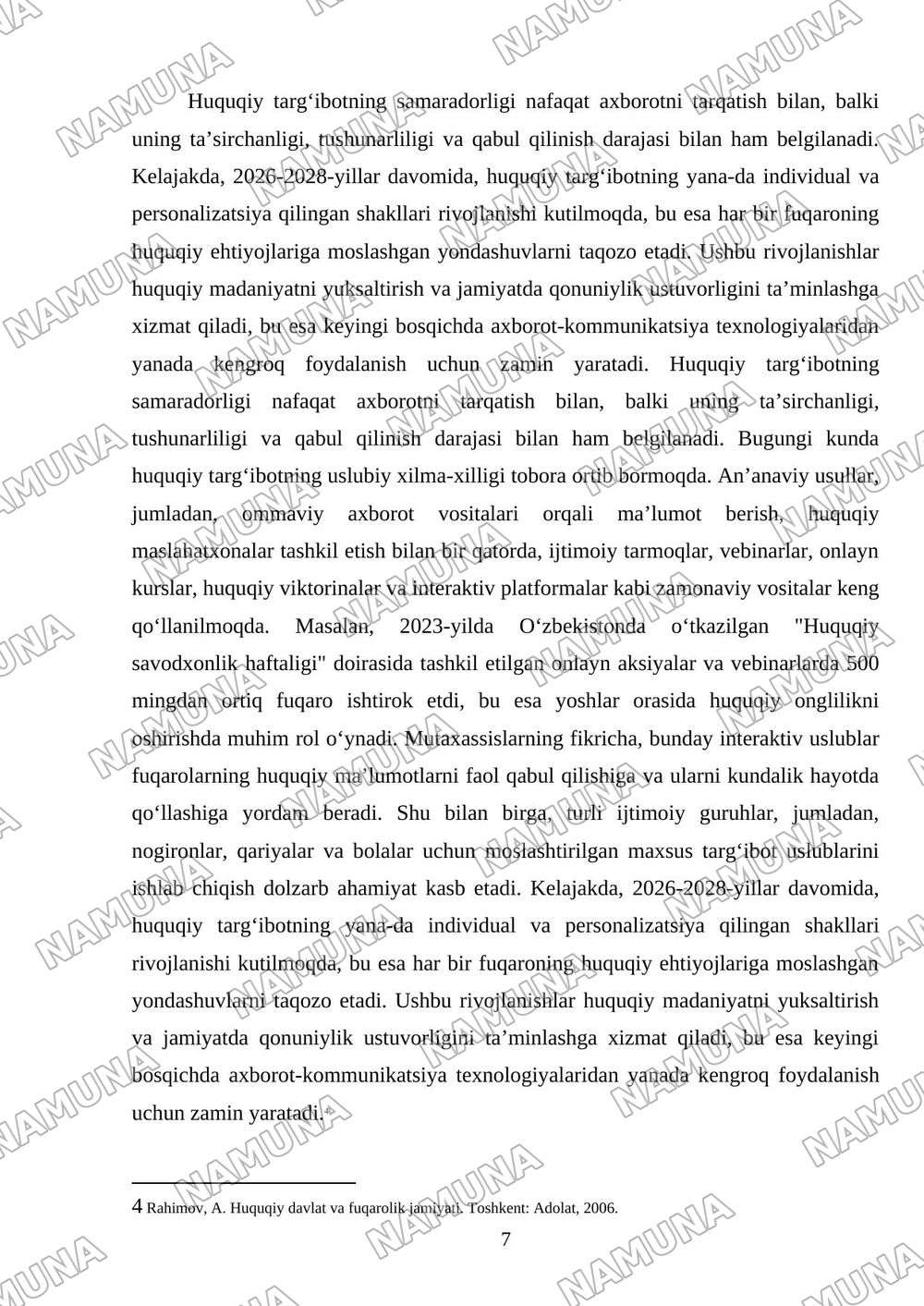 Huquqiy targʻibot — 7-varaq